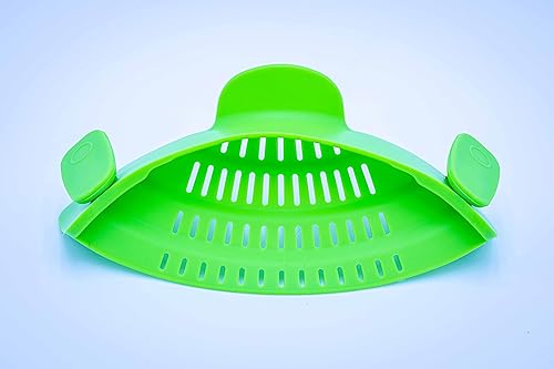 Miniatura 8 de Colador ajustable a presión para ollas, sartenes y cuencos, silicona de grado alimenticio y resistente al calor, colador de clip para pasta, frutas,