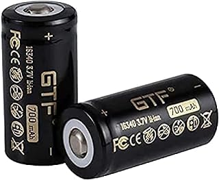 16340 700mAh 3 7V 3 7V Rechargeable Li-ion Battery Pack of 2