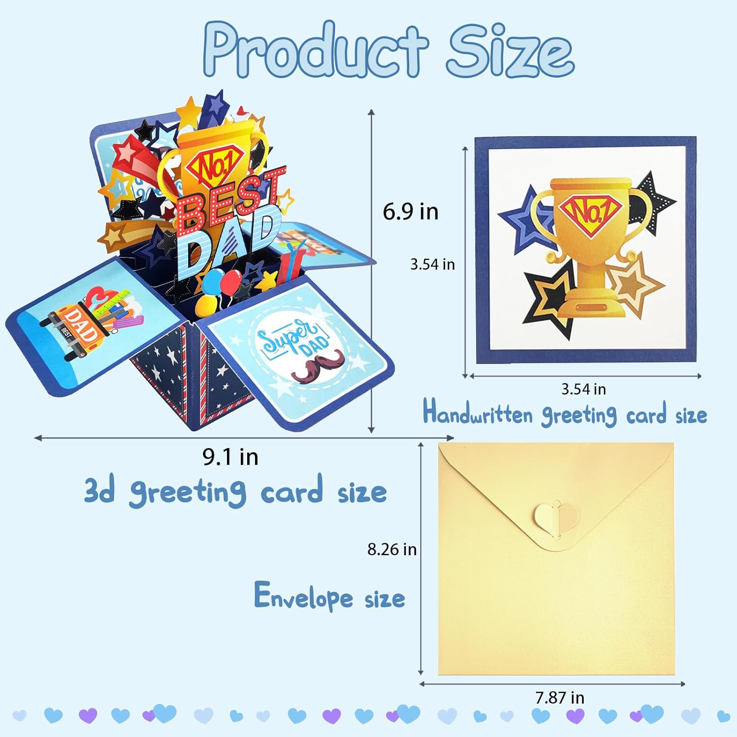 Pop up Birthday Cards Gifts for Dad from Daughter Son, Best Father Day Decoration Ideas for Men - Image 2