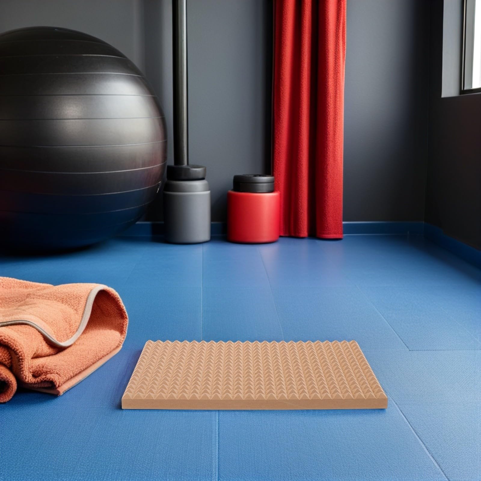 Healeved Esterilla de Acupresión de Madera para Pies Diseño Natural y Forma Cónica, Masajeador Portátil para Cuidado en Casa o Gimnasio