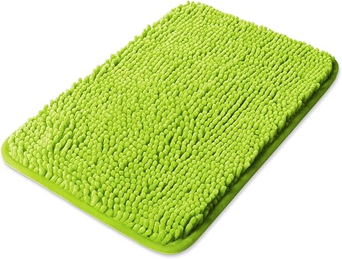 Miniatura 54 de Yeaban Alfombras de baño gris oscuro – Gruesas alfombras de baño de chenilla | Alfombras de baño absorbentes y lavables antideslizantes, alfombras