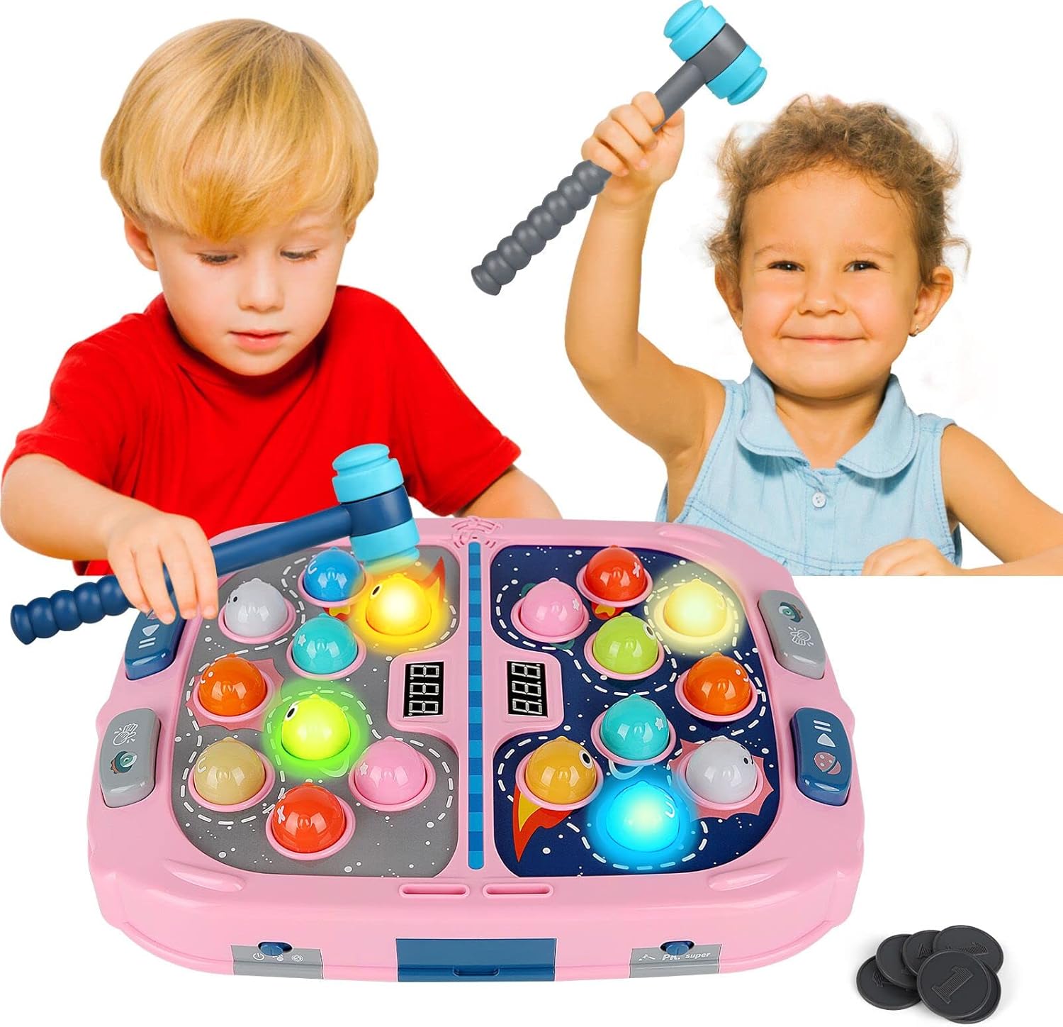 Whack A Mole Game, Toys for 3+ Year Old Boys, Learning