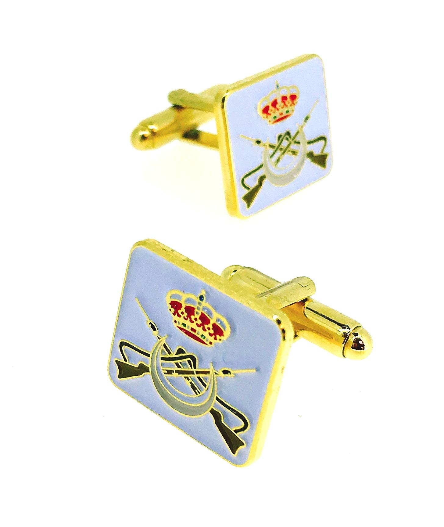 Gemelolandia | Gemelos de Camisa del Emblema de los Grupos Regulares de España Gemelos Originales Para Camisas | Para Hombres y Niños | Regalos Para Bodas, Comuniones, Bautizos y Otros Eventos