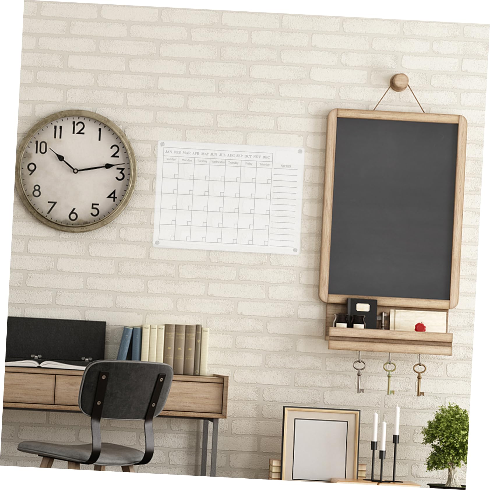 NUOBESTY 4 Pz Lavagna Cancellabile a Secco in Acrilico Frigorifero Calendario Magnetico Magneti Per Lavagna Calendario Da Lavagna Cancellabile a Secco Magneti Da Frigorifero Bacheca Asse