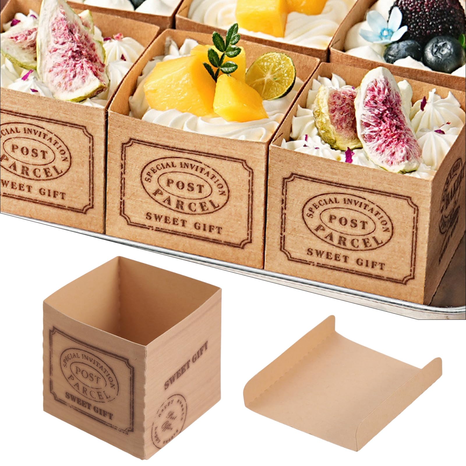 100 moldes de papel para tartas, antiadherentes, aptos para