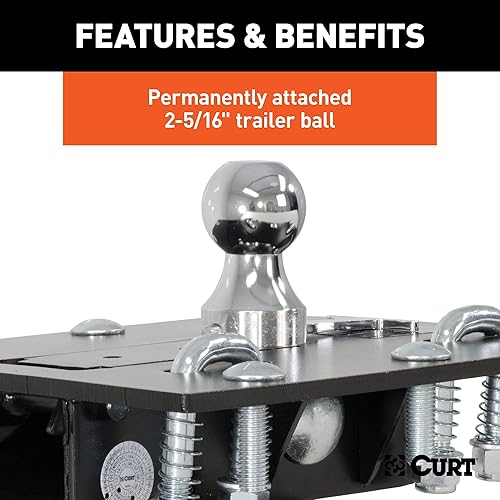 Miniatura 5 de CURT 61052 enganche de cuello de ganso con bola plegable de sobremesa