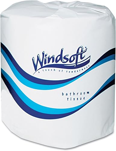 Miniatura 1 de Windsoft 2400 Solo rollo de dos capas Premium baño tejido, 24 rolloscartón (WIN2400)