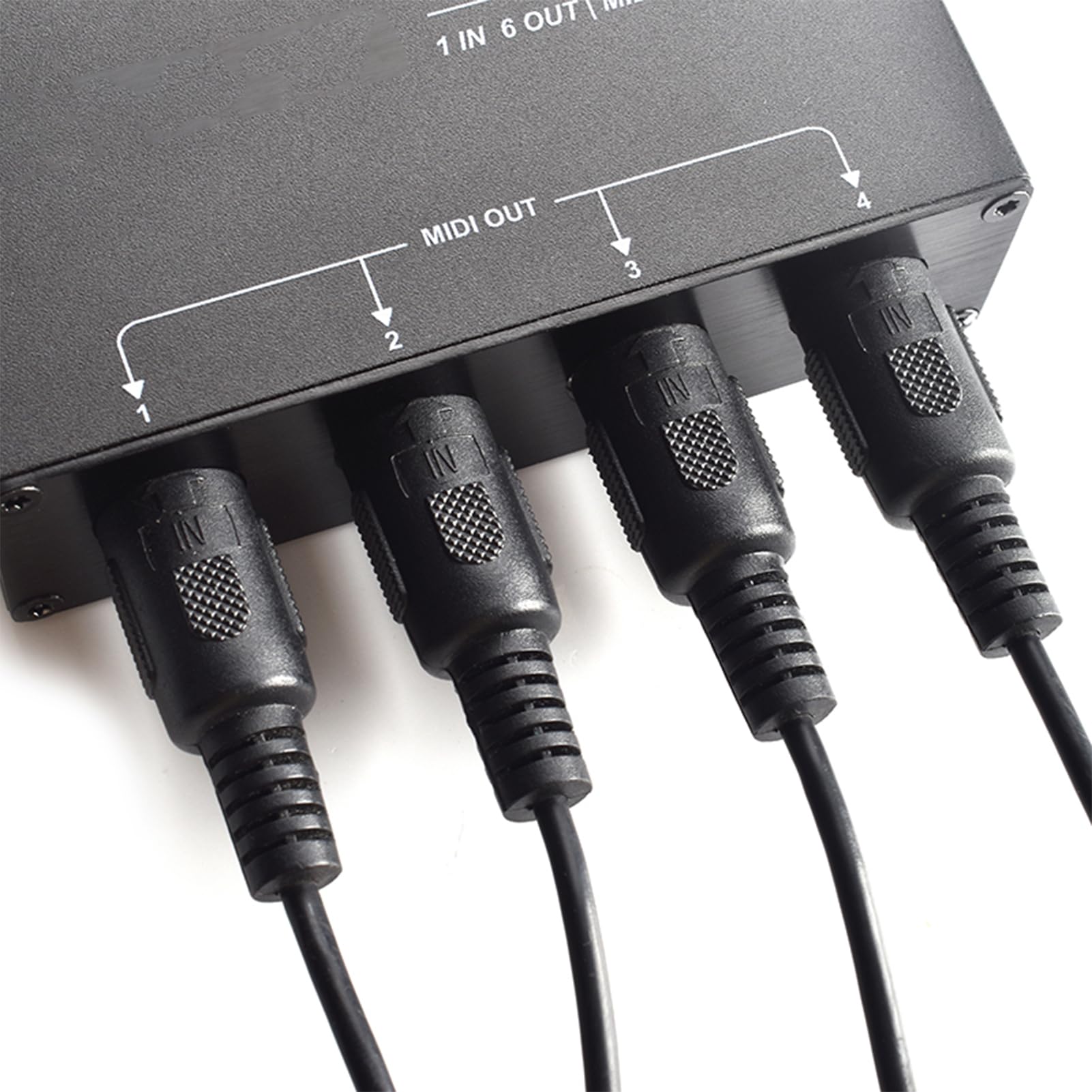Wszechstronny 6-kanałowy Rozdzielacz MIDI Konwerter USB na MIDI Niezawodny Interfejs dla Klawiatury Fortepian Elektroniczny, wydajność Studyjna