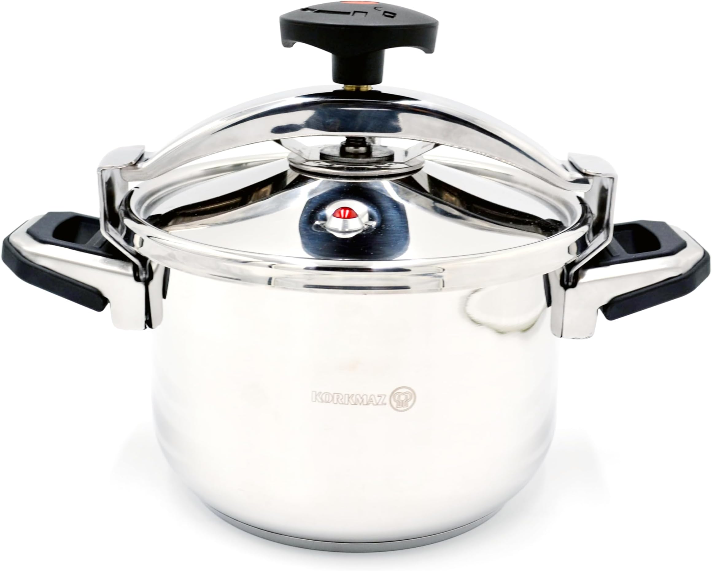 Korkmaz Pressa Stainless Steel Pressure Cooker 13L | Aluminium Capsul Base Turkish Pressure Cooker with Heavy Lid | Induction Base Cooker | KA773-01