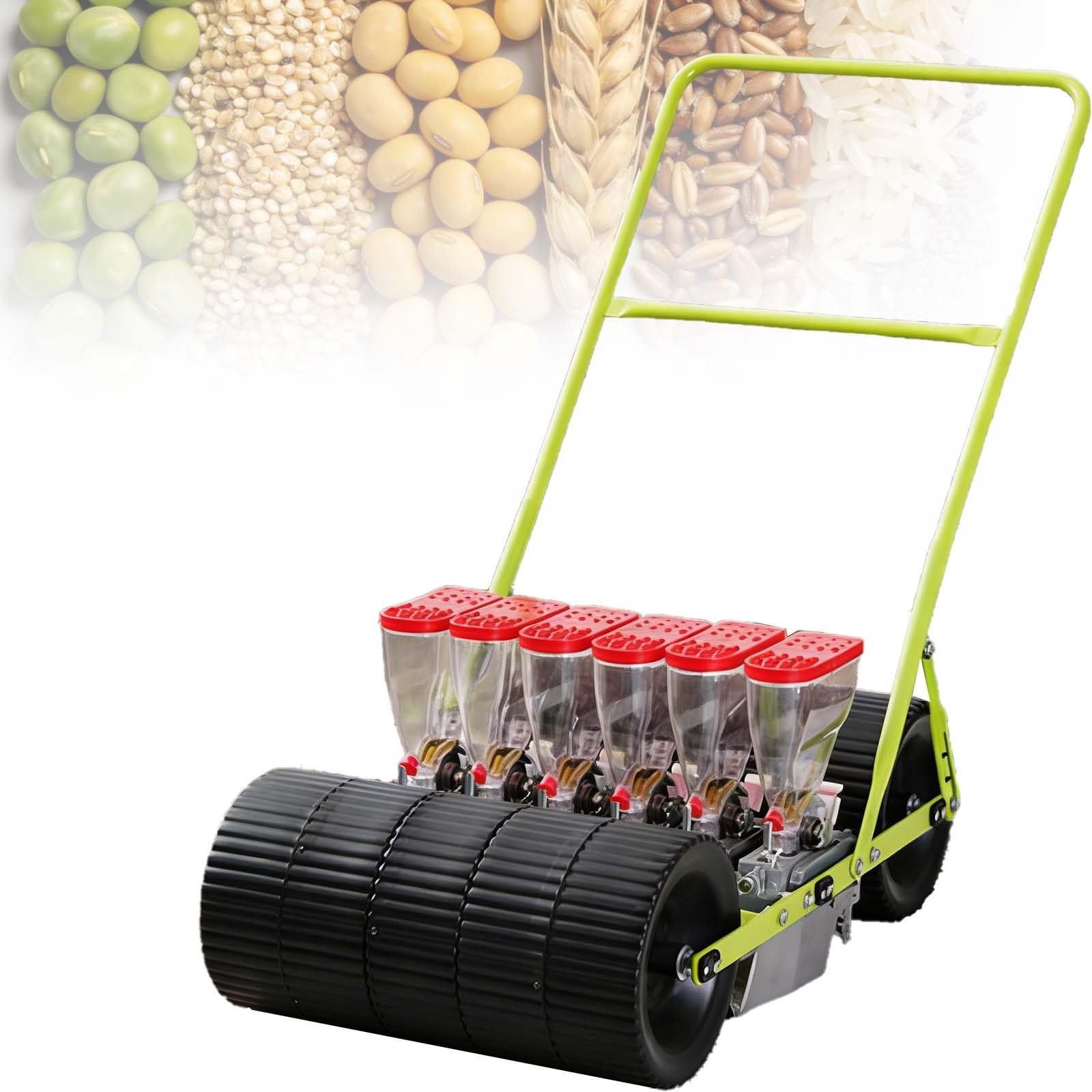 Manuale Seminatrice per Orto Terrazzato, Seminatrice di Precisione per Mais, Fagioli, Ravanelli E Spinaci, Adatta per Semi di Diametro Inferiore A 10 Mm, profondità di Semina 0-5 Cm(6-Row)
