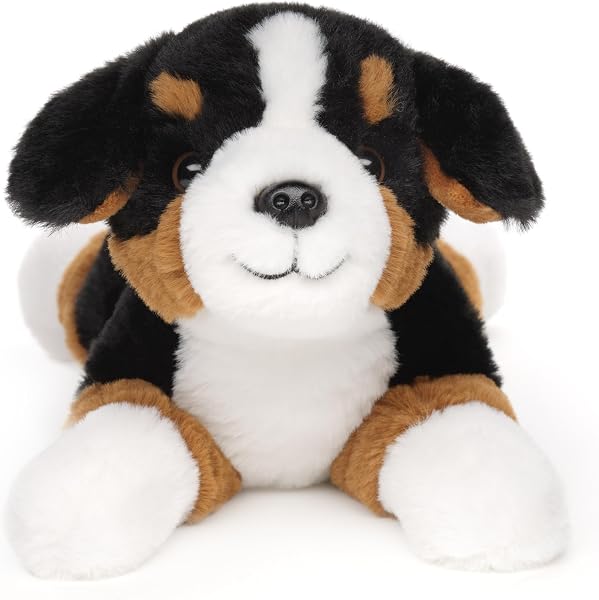 Uni-Toys - Eco-Line – Pastore tedesco sdraiato – 27 cm (lunghezza) – Cane di peluche – Peluche, peluche - 5