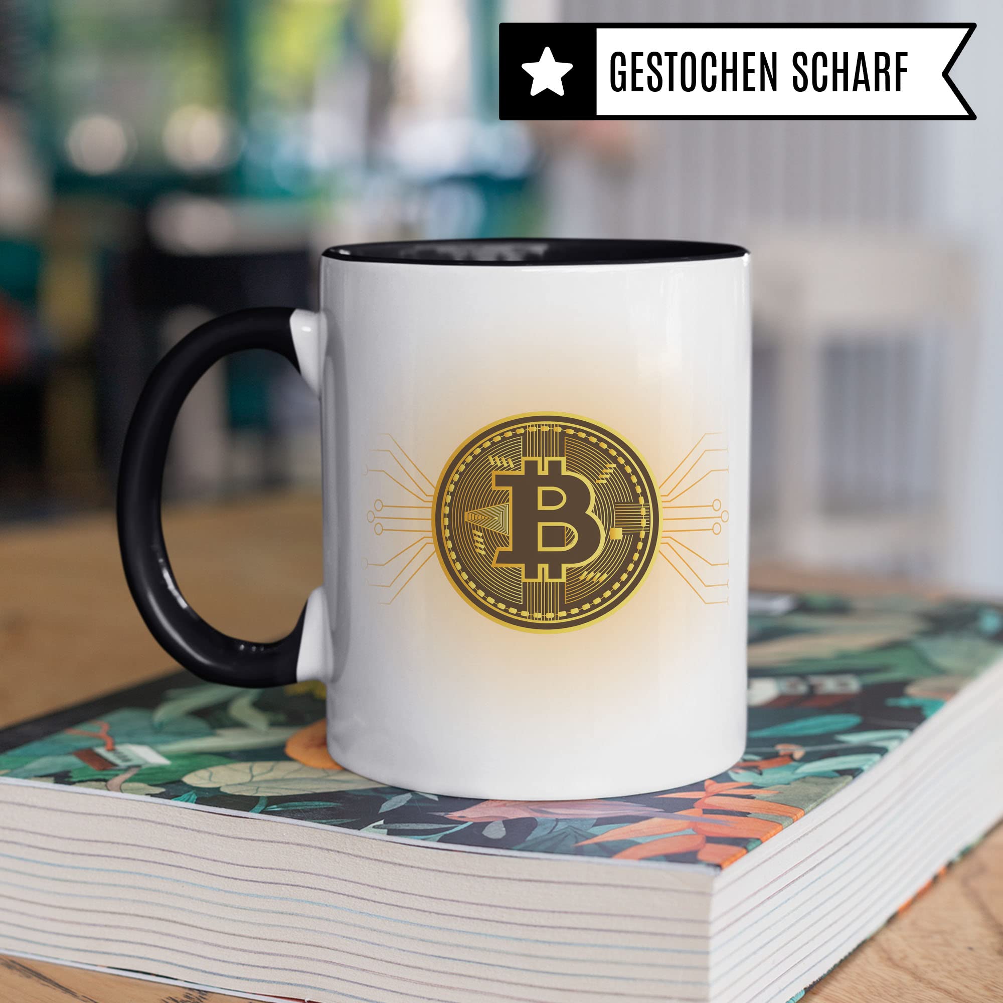 Taza Impresa Con Texto En Alemán – Bitcoin Millionaire – Regalos