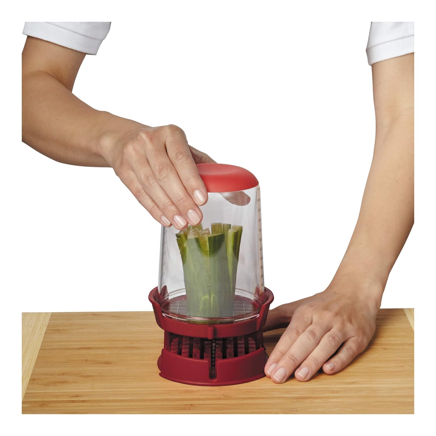 Kuhn Rikon Push Slicer, Red