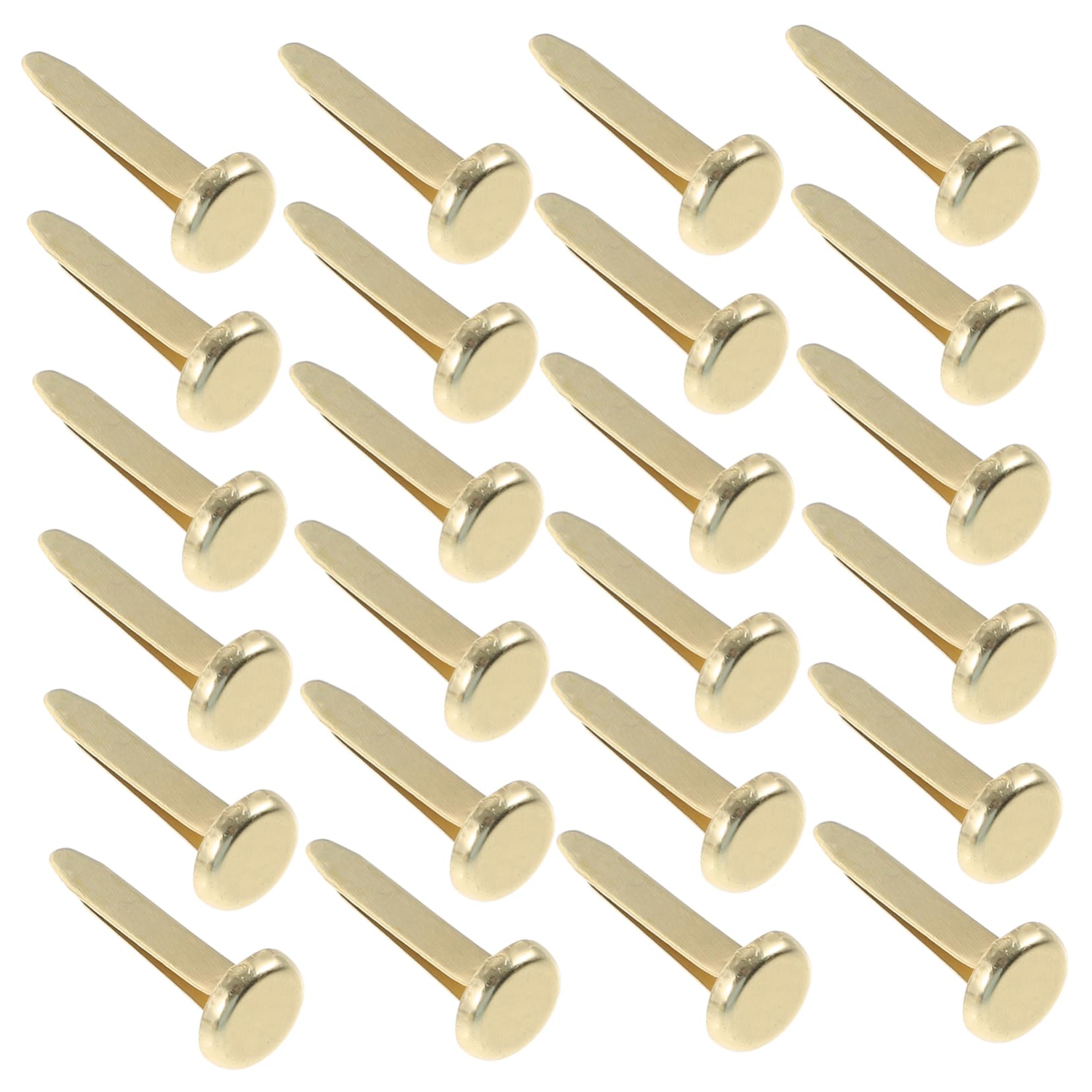 Veemoon 50pcs Mini Metal Brads Fasteners in Brass and Pastel Colors for Crafting - Scrapbooking - and School Projects for DIY Art Supplies and Decorative Use
