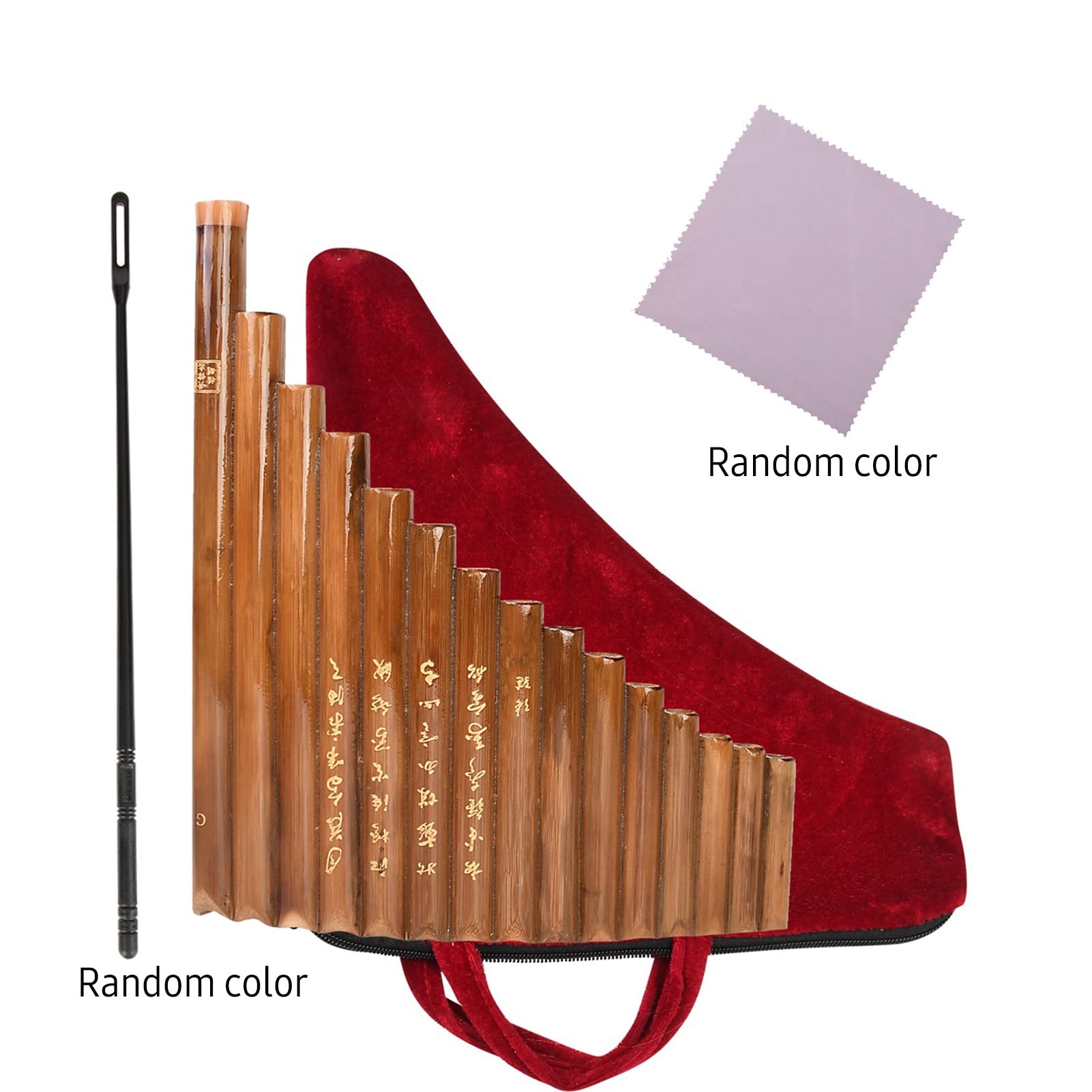 Flauto Pan 15 Tubi G Key Pan Flauto Set Strumento A Fiato In Bambù Naturale Strumento A Fiato In Bambù Strumenti a fiato tradizionali