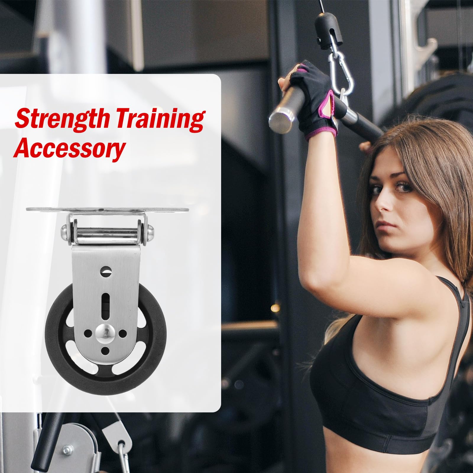 BETOOKY Nylon Seilrolle für Fitnessgeräte mit Aluminiumkern Kugellager Lagerriemenscheibe Ersatzteil für Heim Fitnessstudio Praktisch und Langlebig
