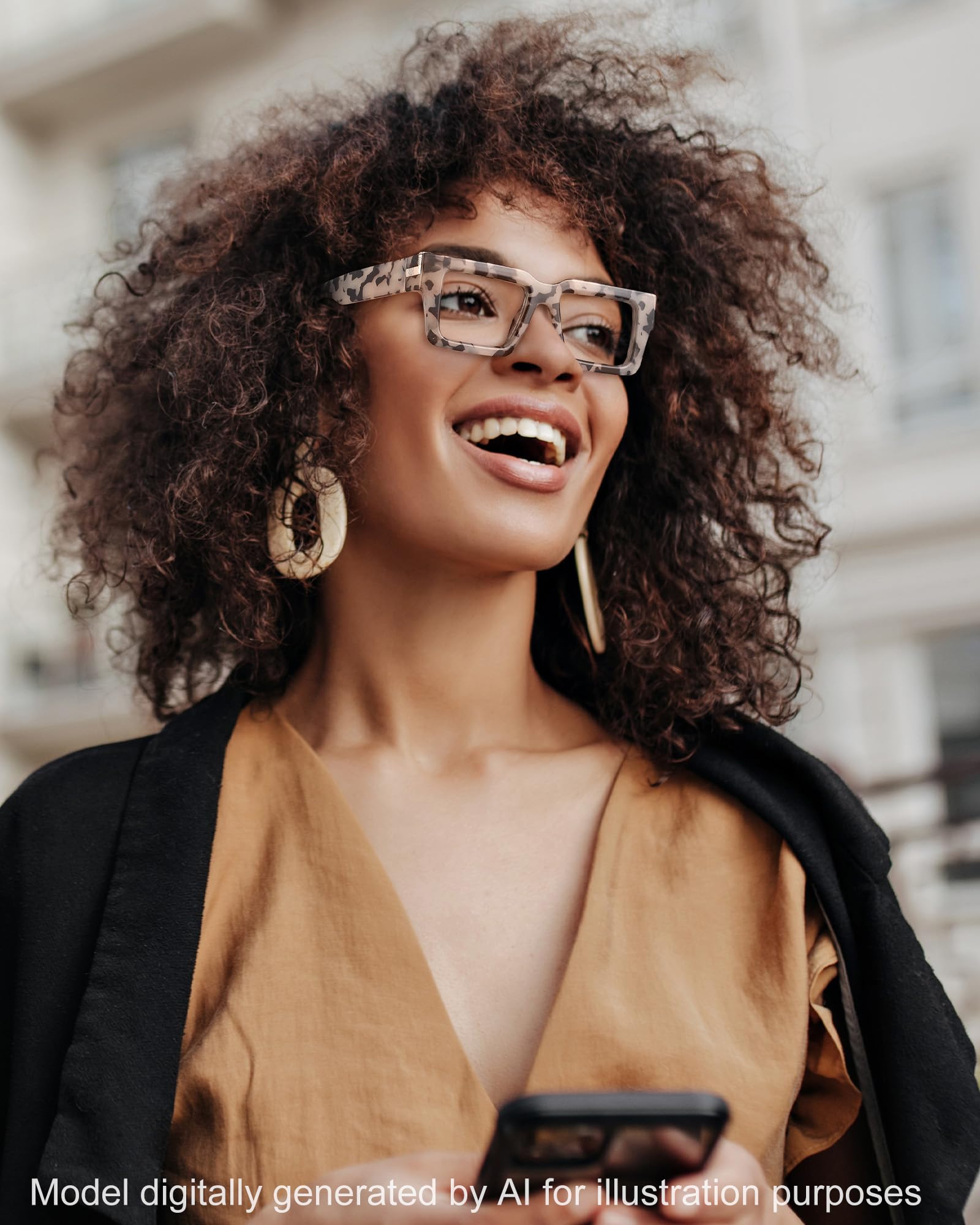 JM Oprah-Lesebrille für Damen und Herren, modisch, quadratisch, blaues Licht, blockierend, 3 Stück
