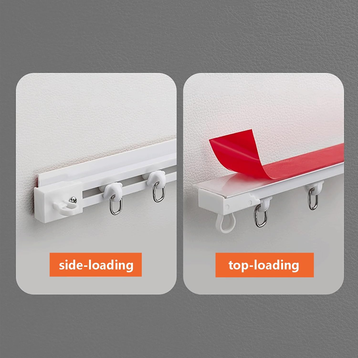 Binario autoadesivo da 4,9 m / 16.1ft – senza trapano, facile da inserire nel soffitto o nella parete, per divisori e stanze, versatile e conveniente ain soluzione per la decorazione della casa