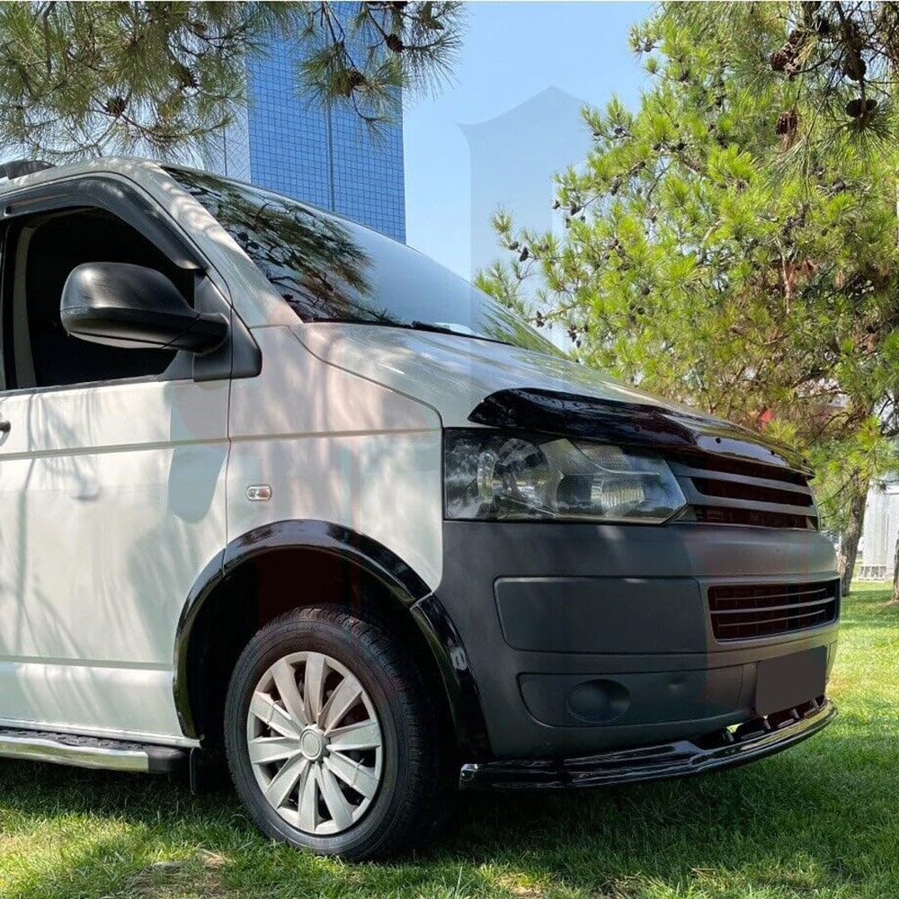 Radlaufleisten kompatibel mit VW Volkswagen Transporter T5–T5.1 2003–2015 mit ABE TÜV (schwarz glänzend)