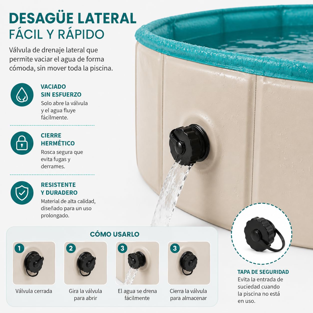 Piscines amovibles 120 x 30 cm - Piscine pour chien - Piscine pour chiens - Animaux de compagnie