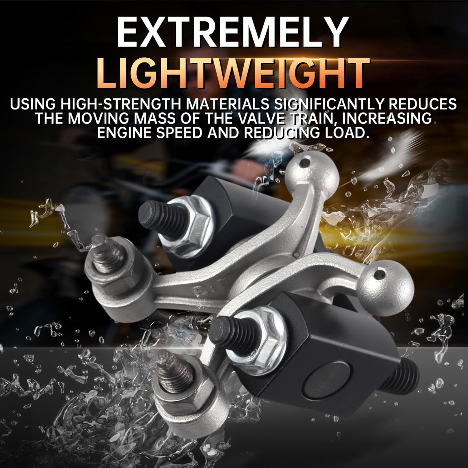 Upgrade 1.3 Ratio Solid cast Racing Shaft Rocker Arm with Push Rod and 22lb springs for Predator 196cc 212cc 224cc Non Hemi for Honda GX160 GX200 Engine MiniBike Performance Parts