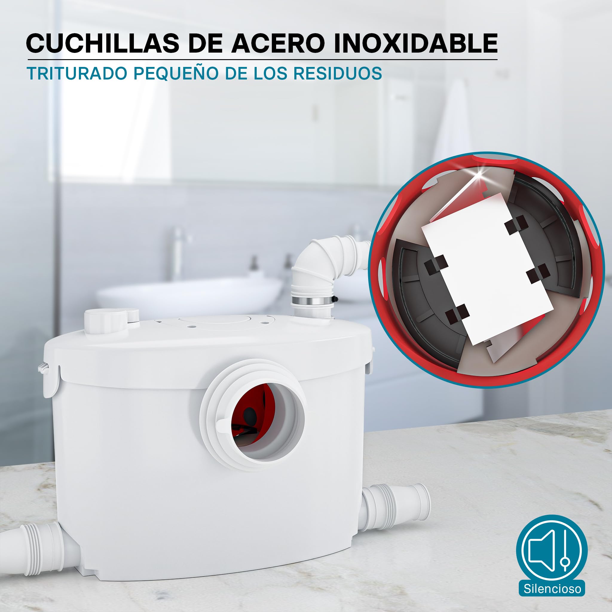 XPOtool 4/1 Triturador sanitario 400W Equipo elevador aguas residuales