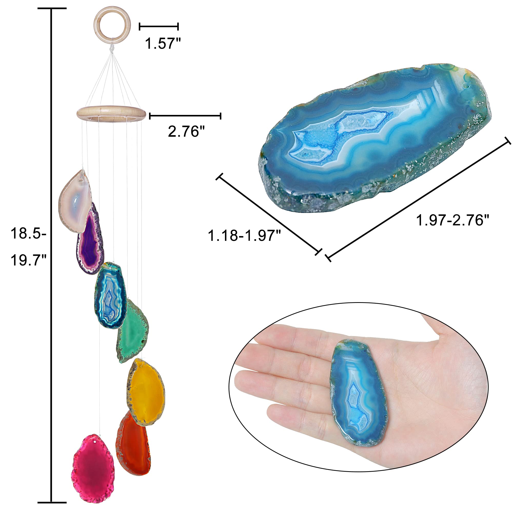 Amazon.co.jp: ウィンドチャイム 瑪瑙スライス 7色 : DIY, Tools & Garden