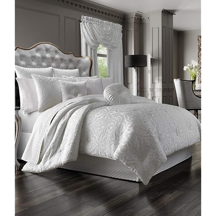 Buy J. Queen New York Astoria Damask King Comforter Set in White Online