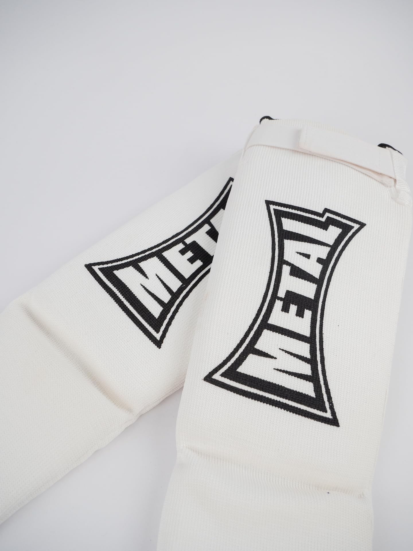 Protège-tibias Avec Pieds METAL BOXE - Taille S Blanc - Football, Sports De Combat