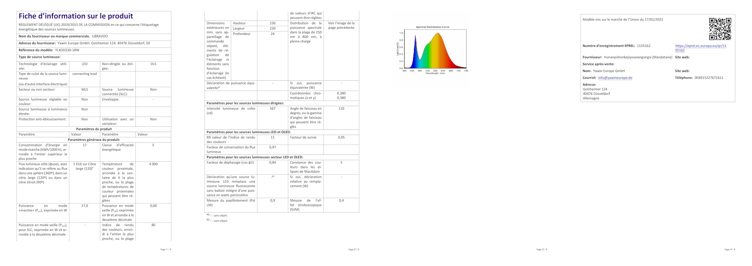 Plafonnier LED 18W Rond 280 Mm CCT | Boutique Officielle Miidex Lighting