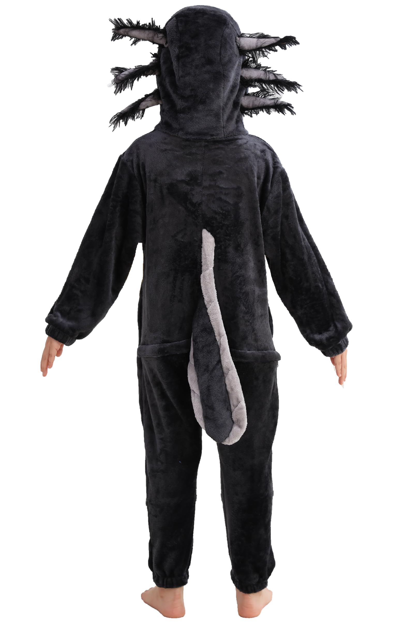 DarkCom Pijama de Cosplay de Animal,Axolote Melanoid Combinación para Padres e Hijos, Pijama Suave y Cómodo, Halloween y Navidad en Familia S
