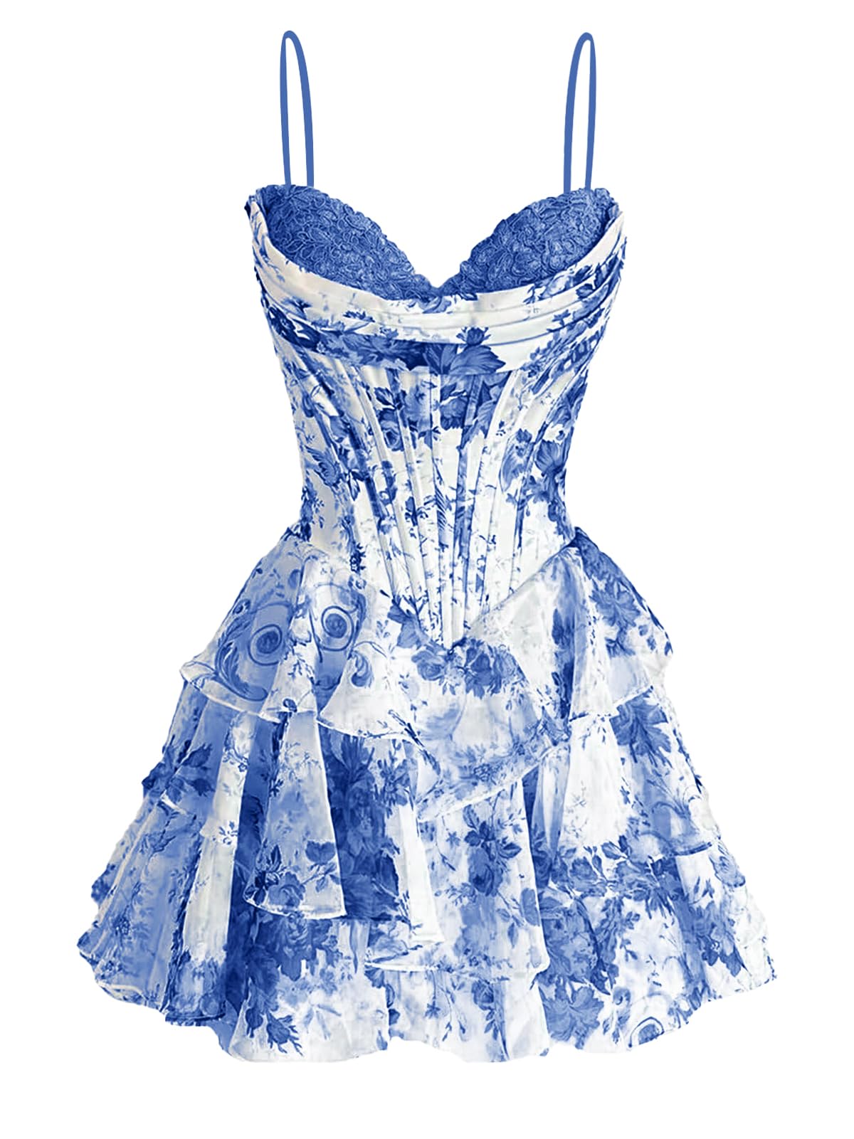 Spaghetti Straps Short Homecoming Dress A Line Corset