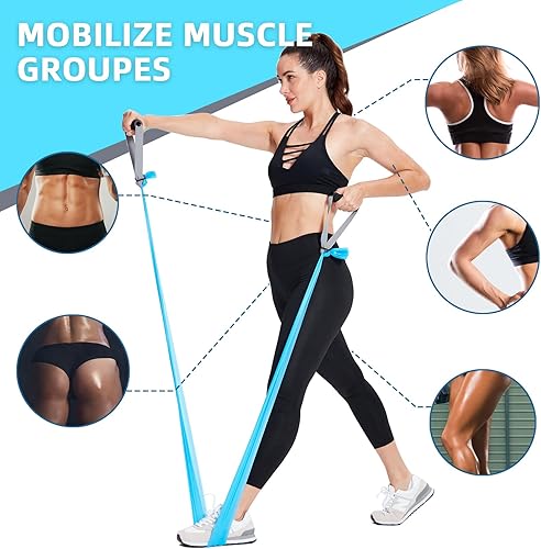 Vista 3 de Bandas de resistencia profesionales. Sin látex, bandas de entrenamiento, bandas elásticas para entrenar mujeres u hombres, juego de bandas