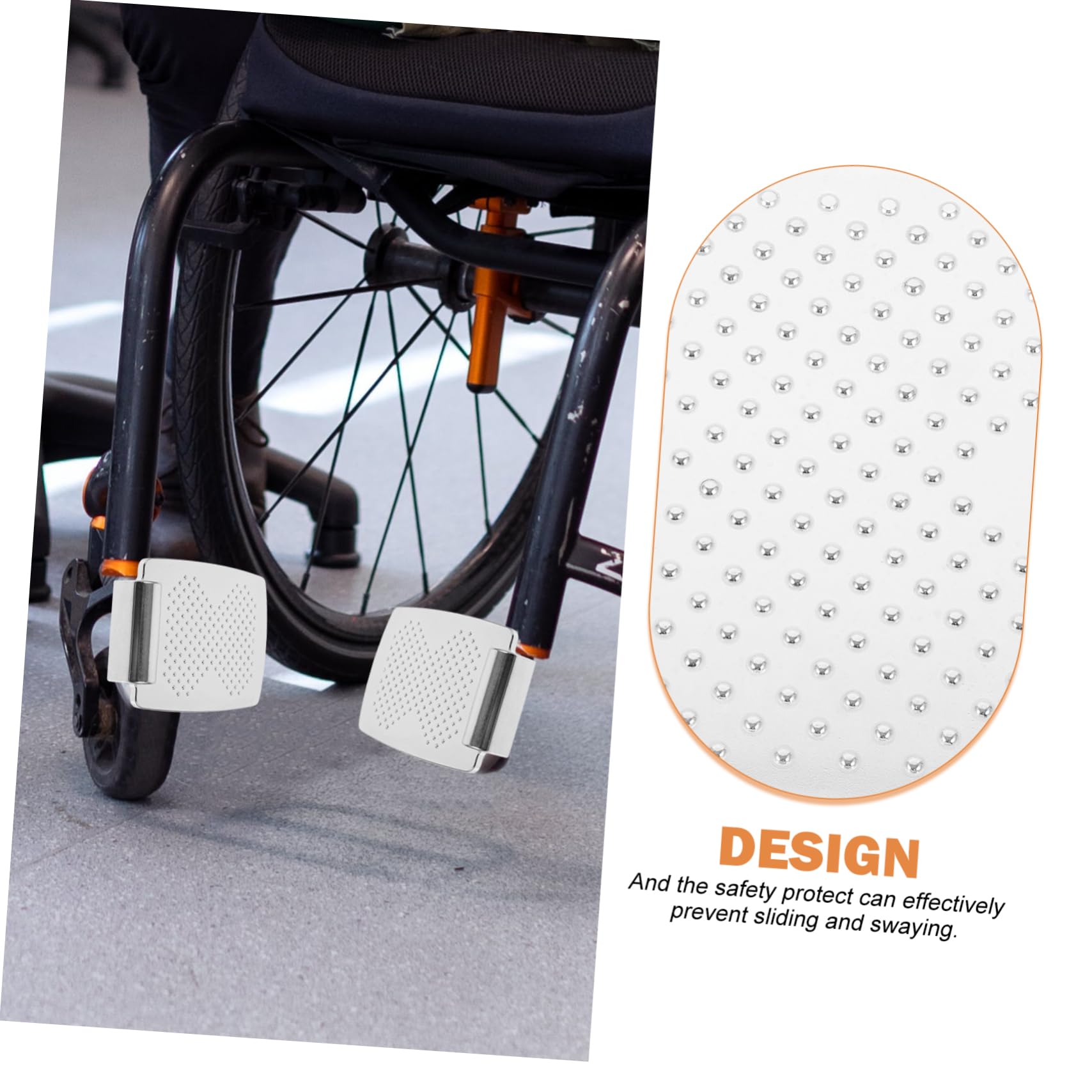 Reposapiés Elevables Aplicables para Silla de Ruedas 2 Piezas, Placa de Aluminio de 7 Pulgadas, Diseño Resistente y Ergonómico, Accesorios para Movilidad y Uso Doméstico, Soporte
