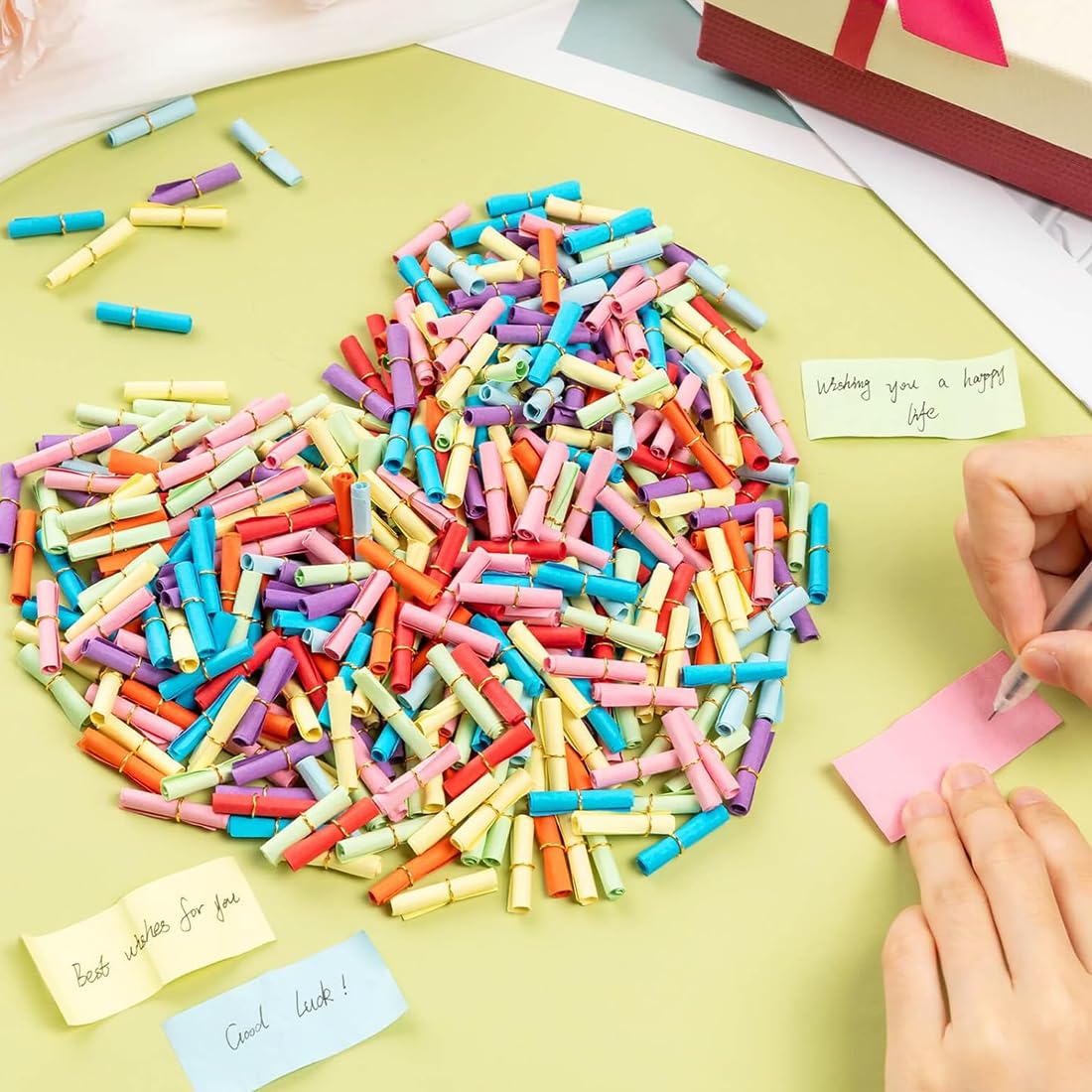 Petit Parchemin Capsules De Messages Rouleaux De Parchemin Miniatures Souhaits, 200 pièces