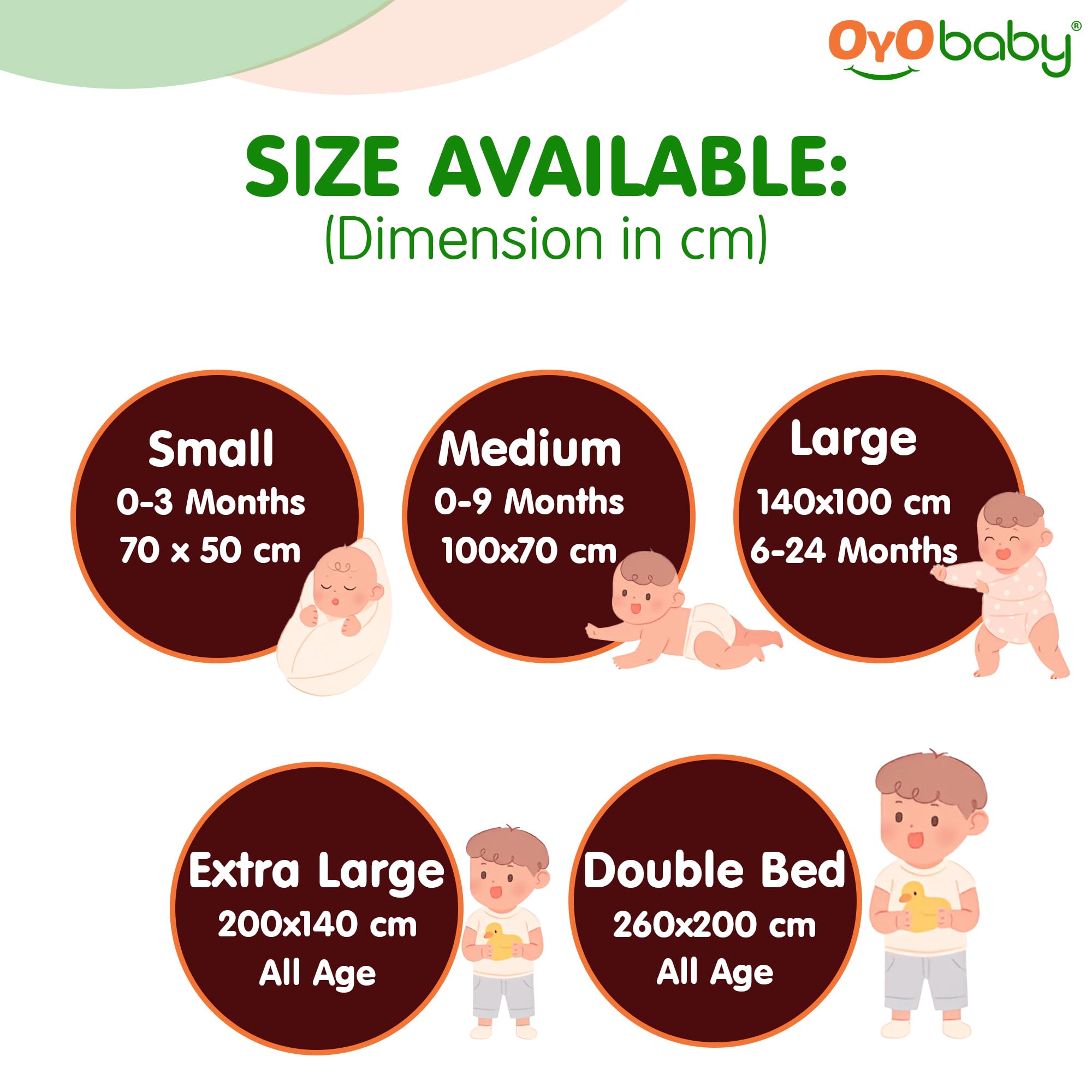 OYO BABY - Quickly Dry Super Soft Waterproof and Reusable Mat/Underpad/Absorbent Sheets/Mattress Protector - Image 6 thumbnail