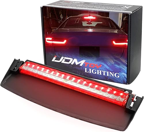 iJDMTOY OEM-Spec - Conjunto de barra de luz de freno para parabrisas trasero de montaje alto con lente roja, compatible con Audi A5 S5 2008-2017