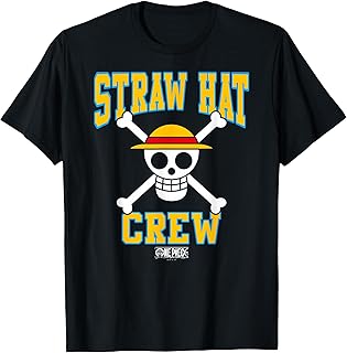 Anime Straw Hat Crew Athletic Type Jolly Rogers T-Shirt