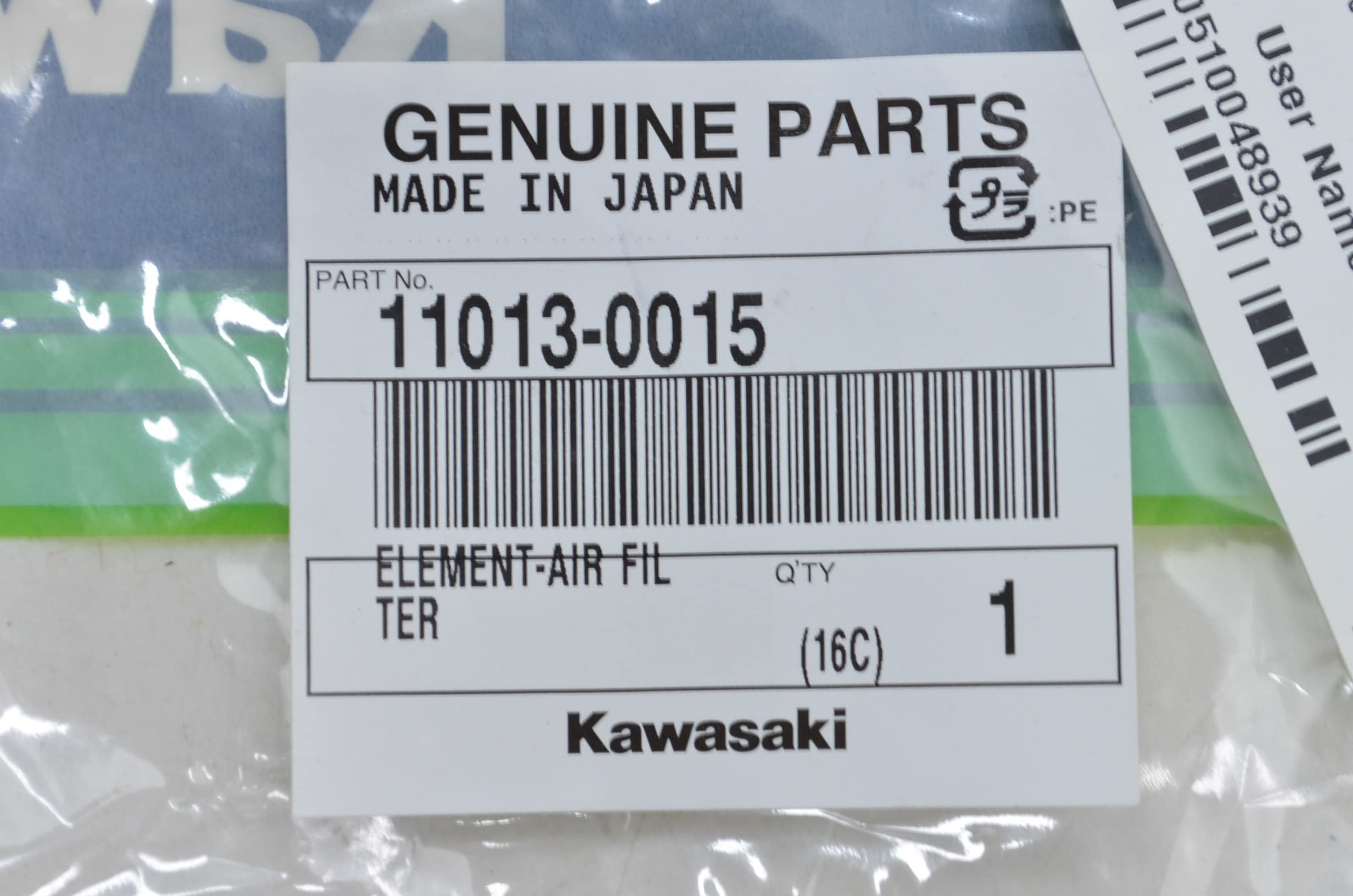 Kawasaki - ELEMENT-AIR FILTER - 11013-0015, Air Filters