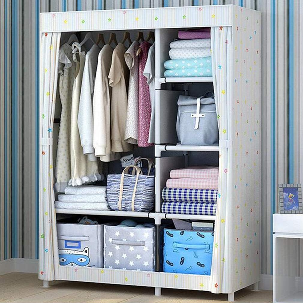 Cloth Wardrobe Clothes Closet, Portable Closet Wardrobe Storage Closet Standing Closet Fabric Cabinet Portable Wardrobe,D_105x45x170cm