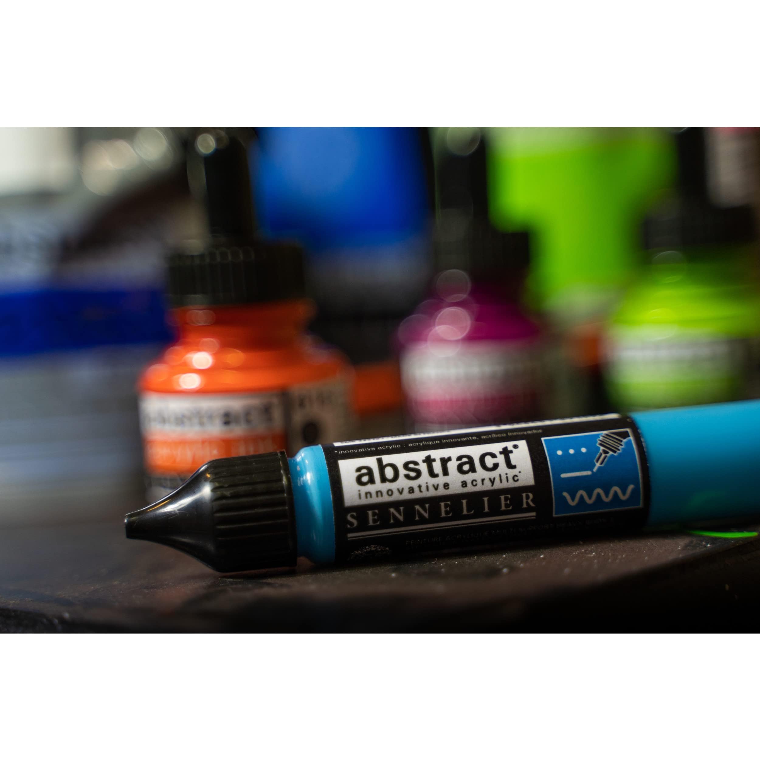 Sennelier Inchiostro Acrilico Astratto – 30 Ml – Argento Iridescente – Alta Pigmentazione, Made In France
