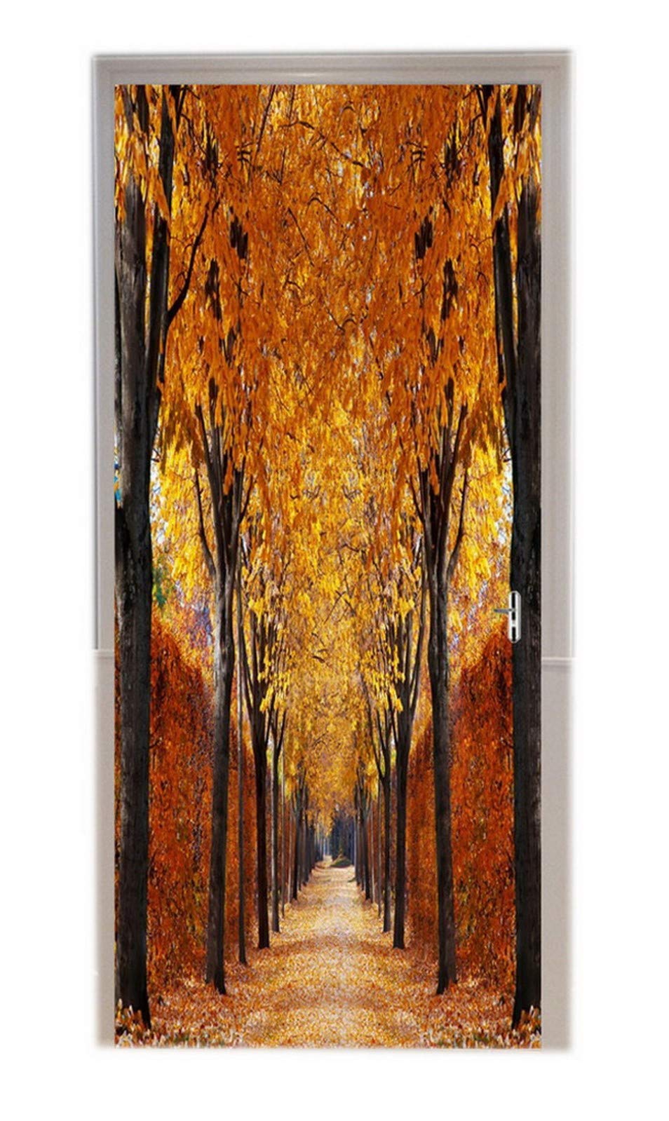 Sticker Porte Autocollant Poster De Porte 3D Aquarelle Roses Roses