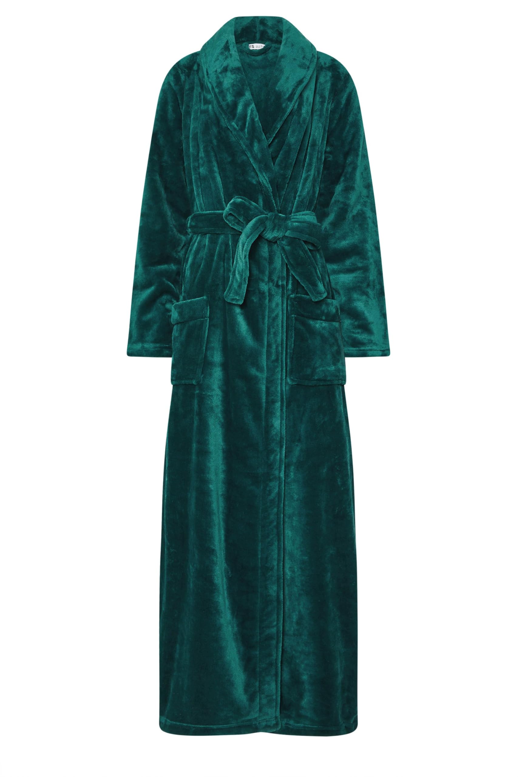 Lts Women's Green Tall Teal Super Luxe Maxi Dressing Gown Size 18-20