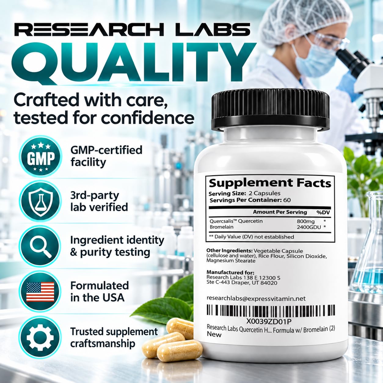 Research Labs Quercetin High Absorption Formula w/Bromelain — Amazon image 9