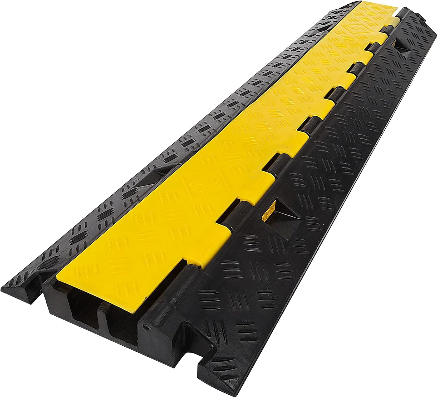 Man-hj 4PC 5PC of 2 Channel Cable Protective Wire Cord Ramp Driveway Rubber Traffic Heavy Duty Speed Bumps Garage Cable Protector (Color : 4 Pack)