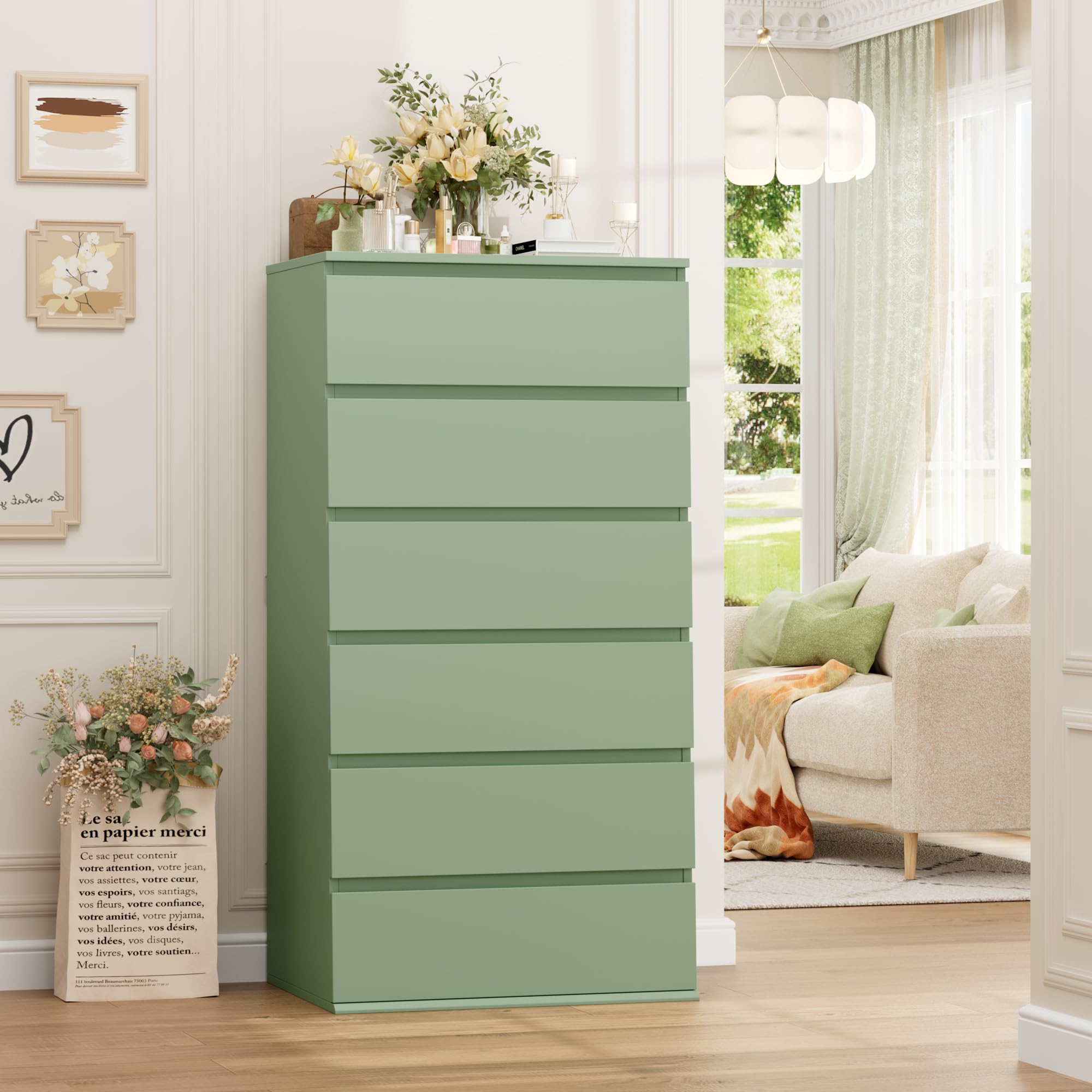 dresser green Sage Green Dresser & Nightstand – VillelasCo Furniture