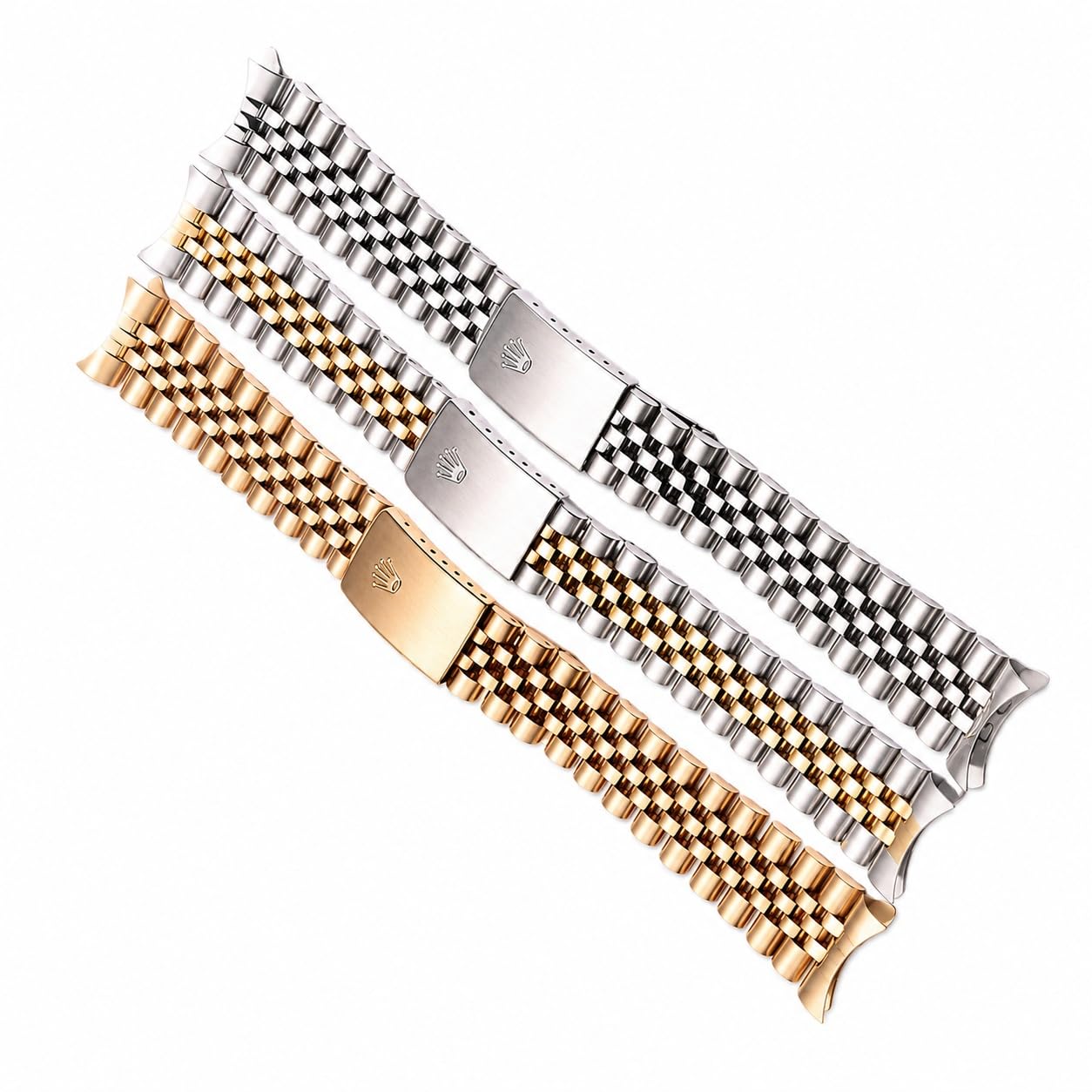 Edelstahl Uhrenarmband Metallarmband 13mm 17mm 20mm Ersatzband Rundanstoß Jubilee-Stil Massive Glieder for Rolex Datejust 16233