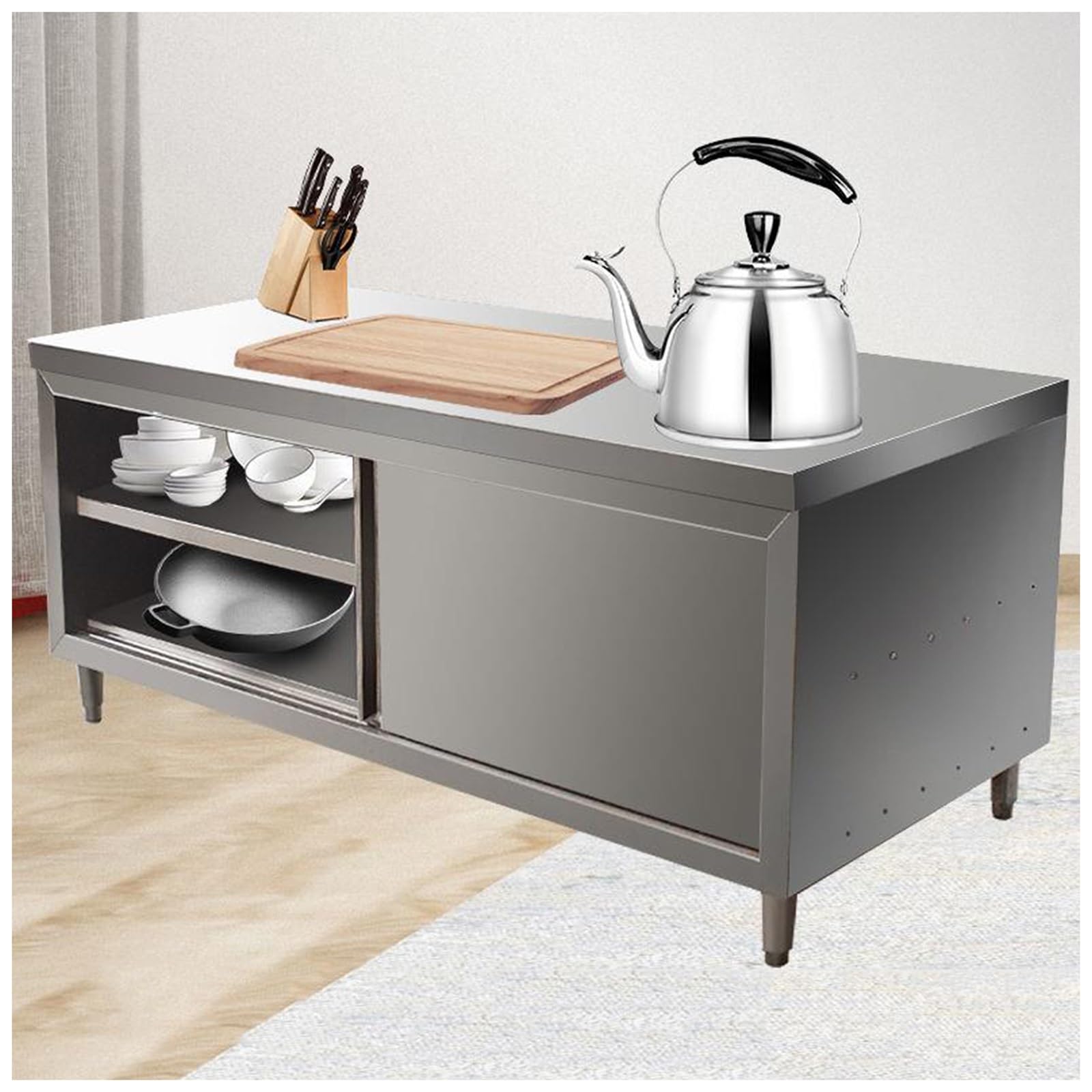 Table en acier inoxydable pour cuisine commerciale pour optimiser votre espace de travail