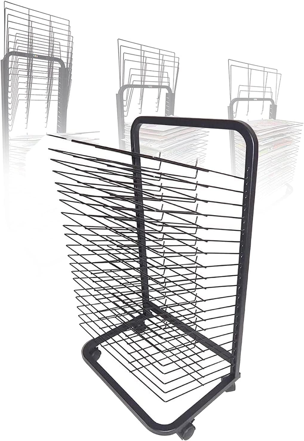 JYHHGDS Art Drying Rack for Classroom Mobile Art Drying Rack, 35-Story Drying Easel Art Studio, Educational Product Drying Rack, Space-Saving Shelf
