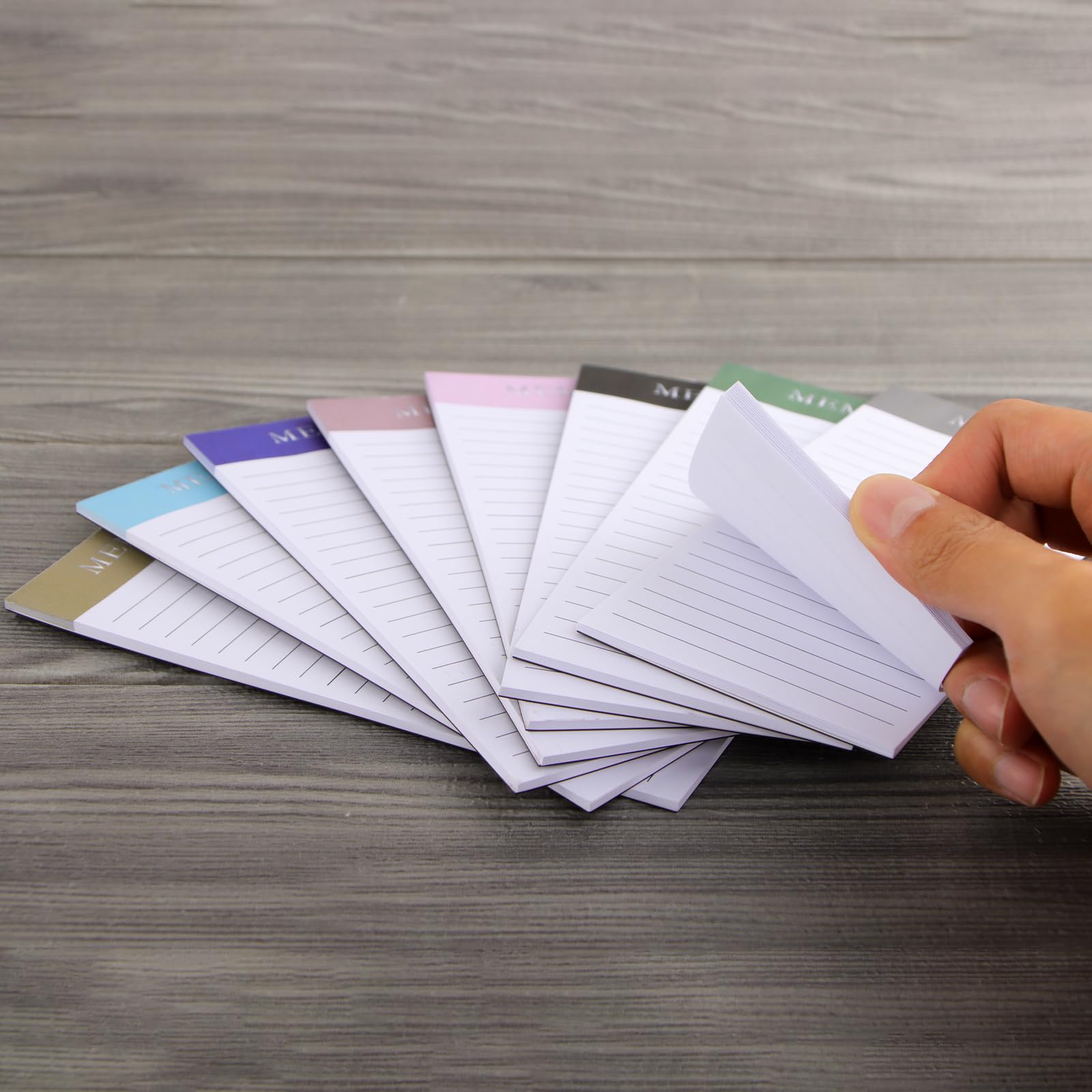 FLIPPED Magnetische Notizblöcke für Kühlschrank, Notizblock für Kühlschrank, Einkaufsliste, Vollmagnet auf der Rückseite, Magnet-Notizblöcke für Einkaufsliste, Einkaufsliste, Minimalismus, 8 Stück
